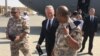 U.S. Defense Secretary Jim Mattis arrives at Al-Udeid Air Base in Qatar on an unannounced visit, Sept. 28, 2017. (Photo: W. Gallo / VOA) 