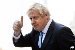 2019年9月24日英国首相鲍里斯·约翰逊离开纽约