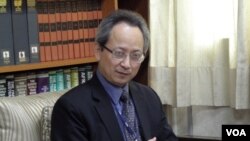 台湾外交部发言人夏季昌(美国之音申华拍摄)