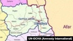 የአማራ ክልል ካርታ - ከተመድ የተገኘ