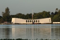 The USS Arizona Memorial is shown during a ceremony to mark the 78th anniversary of the Japanese attack on Pearl Harbor, Dec. 7, 2019, at Pearl Harbor, Hawaii.