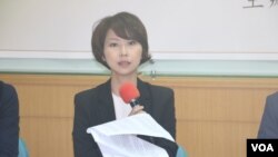 民进党立委陈亭妃(美国之音杨明拍摄)