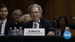 FILE - Michael Pack is seen at his confirmation hearing, on Capitol Hill in Washington, Sept. 19, 2019. Pack's nomination to lead the U.S. Agency for Global Media was confirmed June 4, 2020.