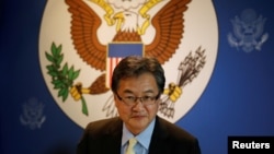 2017年12月15日美国朝鲜问题特使尹汝尚大使在泰国曼谷与媒体见面。