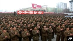 지난 2월 북한 평양 김일성광장에서 3차 핵실험을 자축하는 대규모 집회가 열렸다.