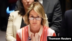 FILE PHOTO: U.S. Ambassador to UN Craft attends Security Council meeting about situation in Syria in New York City