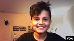 美国七年级生马腾·埃文（Matan Even）公开支持香港抗争