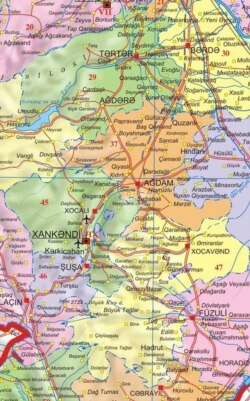 Dağlıq Qarabağın xəritəsi