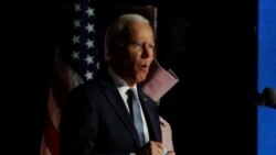 Bajden tokom govora u ranim jutarnjim satima 4. novembra u Delaveru