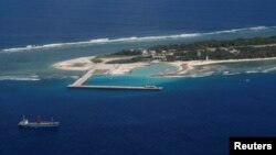 남중국해 스프래틀리 군도의 타이핑 섬. 타이완이 실효지배하고 있다. (자료사진)