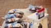 FILE - Bags of donated blood are seen at a blood-donation drive in City Square, Kampala, Uganda, Sept. 19, 2020. In Cameroon, hospitals are facing a shortage of donated blood.