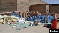 سکیورٹی فورسز کے قبضے میں لیا گیا بارودی مواد 