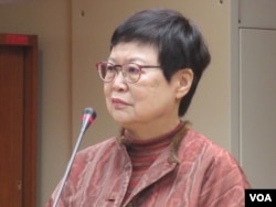 台北故宫博物院院长冯明珠(美国之音张永泰拍摄)