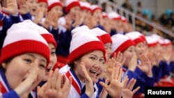 Şimali Koreyanın dəstək qrupu Pxençxanda Qış Olimpiya Oyunlarında