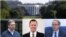 Photo of the White House, president of Serbia Aleksandar Vucic, ambassador Richard Grenell and Kosovo prime minister Avdullah Hoti