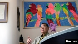 Media mogul Jimmy Lai Chee-ying, founder of Apple Daily, speaks during an interview to response national security legislation in Hong Kong, China, May 29, 2020.