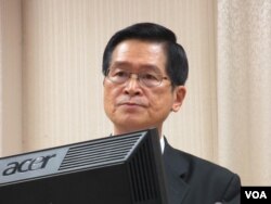 台湾国防部长严德发 (美国之音张永泰拍摄)