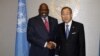 United Nations Secretary-General Ban Ki-moon, right, meets with Mali PM Cheick Modibo Diarra at UN Headquarters, September 23, 2012. 