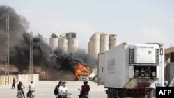 Dîmeneke ji xwepêşandanên dijî Tirkîyê li el-Bab, li herêma Helebê ya ku di destê opozîsyona Sûrîyê de ye ( 1'ê Tîrmeh, 2024)