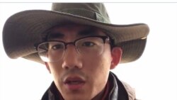 2020年3月，山东大学生张文斌上网发视频表达不同政见（网络截图）