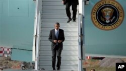 2013年9月5日美国总统奥巴马到达俄罗斯圣彼得堡参加G-20峰会