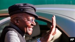 L'ancien archevêque sud-africain Desmond Tutu au Cap, Afrique du Sud, 3 août 2016.