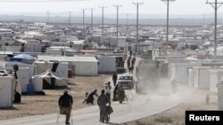 시리아와 국경지역인 요르단 마프라의 시리아 난민 캠프 (자료사진)