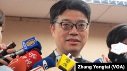 台湾陆委会副主委邱垂正（美国之音张永泰拍摄）