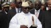 Gambian President Yahya Jammeh stands outside the Sipopo Conference Center ahead of the opening session of the 17th African Union Summit, in Malabo, Equatorial Guinea, June 2011. (file photo)