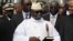 Gambian President Yahya Jammeh stands outside the Sipopo Conference Center ahead of the opening session of the 17th African Union Summit, in Malabo, Equatorial Guinea, June 2011. (file photo)