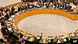 북한의 3차 핵실험 후인 지난 2013년 3월 유엔 안보리가 대북 추가 제재에 관한 투표를 하고 있다. (자료사진)
