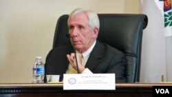 19일 미 하원 북한인권청문회에 참섟한 프랭크 울프 하원의원.