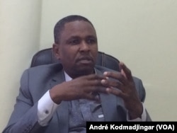 Daouda El-Hadj Adam SG de l'ADC N'Djamena, le 9 janvier 2018. (VOA/André Kodmadjingar)