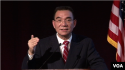 前世界银行副行长、经济学家林毅夫（美国之音 方冰拍摄）