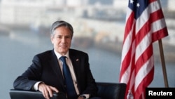 美国国务卿布林肯2021年5月18日在冰岛访问（路透社）