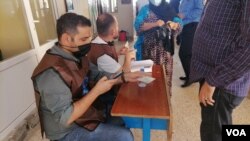 یکی از شعبات رای گیری در دهوک، عراق