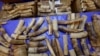 FILE - Seized ivory, transported from Malawi to Thailand, is displayed during a press conference at Customs Suvarnabhumi airport in Bangkok, March 7, 2017. 