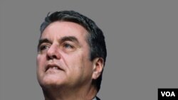 FILE - World Trade Organization Director-General Roberto Azevedo will step down in August 2020.