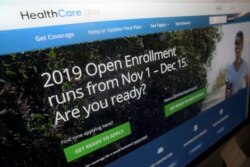 FILE - The HealthCare.gov website is seen on a computer screen in New York, Oct. 23, 2018.