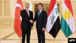 Hakan Fîdan Wezîrê Derve yê Tirkiyê û Nêçîrvan Barzanî Serokê Herêma Kurdistanê