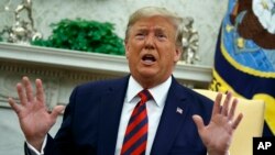 特朗普总统星期五（9月20日）在白宫会晤到访的澳大利亚总理莫里森期间发表讲话。