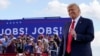 President Donald Trump arrives to speak at a campaign rally at Wittman Airport in Oshkosh, Wis., Aug. 17, 2020.