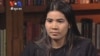 Tep Vanny, a Cambodian land activist talks to VOA Khmer Service is in Washington on March 29, 2013, during her trip in the US capital to receive a leadership award from Vital Voices, an organization started by Hillary Clinton in 1997.