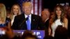 Republican presidential candidate Donald Trump smiles as he speaks at the start of a campaign victory party after rival candidate Sen. Ted Cruz dropped out of the race for the Republican presidential nomination, at Trump Tower in Manhattan, New York, May 3, 2016.