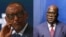 This combination of pictures shows Rwanda's President Paul Kagame (L) during the World Economic Forum Special Meeting in Riyadh on Apr. 8, 2024 and President of the Democratic Republic of the Congo Felix Tshisekedi, Apr. 29, 2024. 