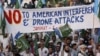 Rally against U.S. drone strikes in Pakistani tribal areas, Peshawar, April 2011.