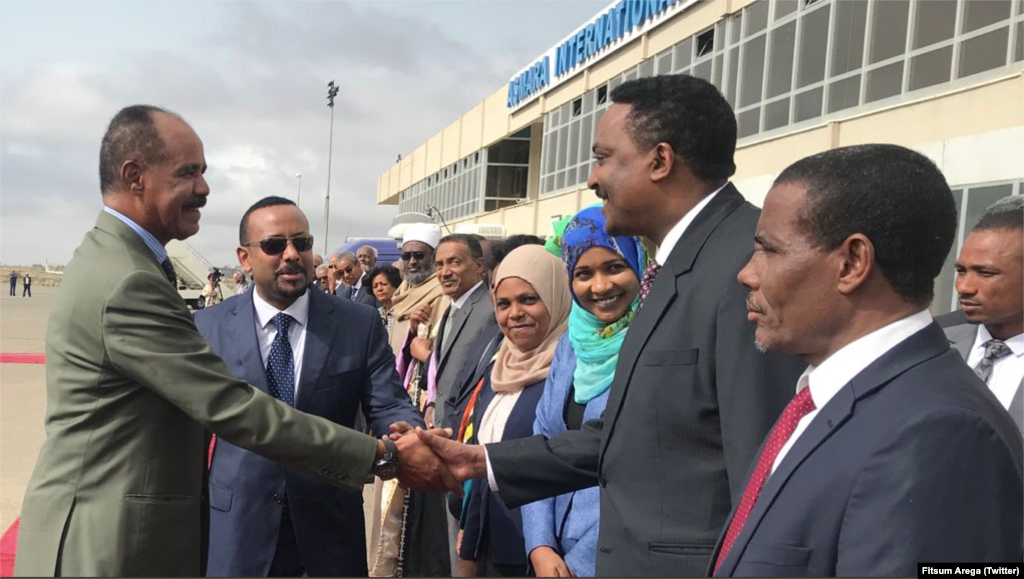 ስነ-ስርዓት ምቕባል ቀ/ሚ ኢትዮጵያ ዶ/ር ኣብይ ኣሕመድን ጉጅለኡን