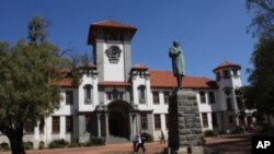 The main square of South Africa's troubled Free State University