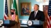 Saudi Minister of Foreign Affairs Prince Faisal bin Farhan Al Saud listens as Secretary of State Mike Pompeo, right, speaks during their meeting at the State Department in Washington, Oct. 14, 2020.