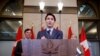 Pernada Menteri Kanada Justin Trudeau berbicara dalam konferensi pers di gedung parlemen di Ottawa, Kanada, pada 14 Oktober 2024. (Foto: Reuters/Blair Gable)